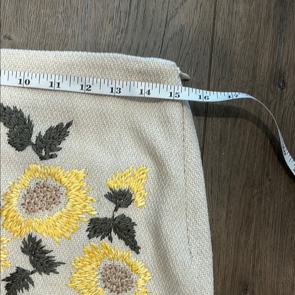 Boston Proper Floral Embroidered Raffia Fringe Mini Boho Festival Skirt Size 4 - Picture 5 of 8